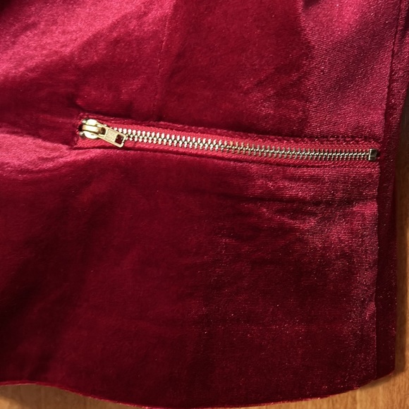 Love Letter Collection Velvet Jacket with Gold Zipper Detailing, Size Medium - Picture 4 of 7